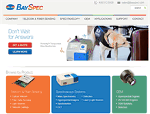 Tablet Screenshot of bayspec.com